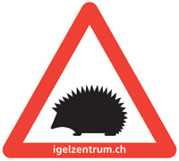 Igelwarnkleber (kann im Shop gratis bestellt werden)